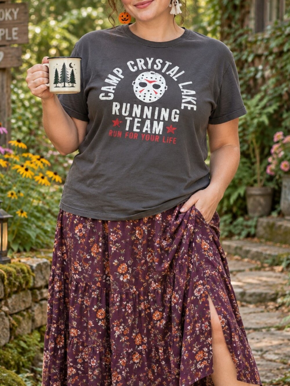 Camp Crystal Lake Running Team T Shirt 2X Friday the 13th Horror Jason Halloween